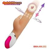  Dương Vật Giả Rung Thụt Xoay Bi Kèm Đầu Phụ Tai Thỏ INDULGE 