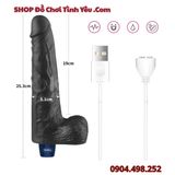  Dương Vật Giả Màu Đen Rung Nhiều Chế Độ Mạnh Mẽ REAL SOFTEE 