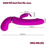  Dương Vật Giả Phun Nước Xuất Tinh Rung Kép Kèm Đầu Tai Thỏ 