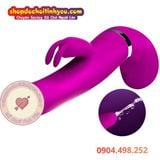  Dương Vật Giả Phun Nước Xuất Tinh Rung Kép Kèm Đầu Tai Thỏ 