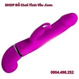  Dương Vật Giả Phun Nước Xuất Tinh Rung Kép Kèm Đầu Tai Thỏ 