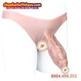  Dương Vật Giả Phùng Phình Nối Liền Quần Chưa Lột Bao Quy Đầu 