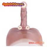  Dương Vật Giả Rỗng Ruột Gân Xanh Nổi Liền Quần Silicon Cạp Cao 