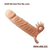  Dương Vật Giả Rỗng Ruột Quai Đeo Rung Gai Răng Sói Mềm Dẻo 