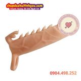  Dương Vật Giả Rỗng Ruột Quai Đeo Rung Gai Răng Sói Mềm Dẻo 