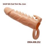  Dương Vật Giả Rỗng Ruột Quai Đeo Rung Gai Răng Sói Mềm Dẻo 