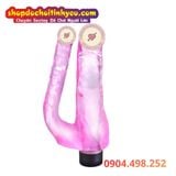  Dương Vật Giả Rung 2 Đầu Nhét Âm Đạo Hậu Môn DOUBLE PENIS 