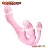  Dương Vật Giả Rung Mạnh 3 Đầu Ôm Sát Thành Âm Đạo Đeo Cho Les 