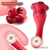  Dương Vật Giả Rung Tự Động Kèm Đầu Môi Lưỡi Liếm Mơn Trớn 