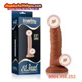  Dương vật giả rung mạnh nguồn 4 pin AA hít tường 7.5 inch 