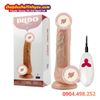Dương vật giả rung ngoáy ấm nóng gắn tường điều khiển remote