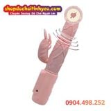 Dương Vật Giả Rung Ngoáy Làm Ấm Kèm Đầu 4 Lưỡi Massage Hạt Le 