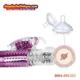  Dương vật giả rung thụt xoay bi 2 chiều bướm massage ngoài 
