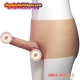 Dương Vật Giả Silicone Liền Quần Rỗng Ruột Có Mạch Gân Xanh 