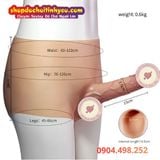  Dương Vật Giả Silicone Liền Quần Rỗng Ruột Có Mạch Gân Xanh 