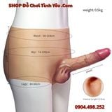  Dương Vật Giả Silicone Liền Quần Rỗng Ruột Có Mạch Gân Xanh 