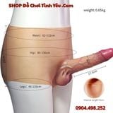  Dương Vật Giả Silicone Liền Quần Rỗng Ruột Có Mạch Gân Xanh 