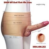  Dương Vật Giả Silicone Liền Quần Rỗng Ruột Có Mạch Gân Xanh 