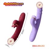 Dương Vật Giả Thụt Mạnh Có Bi Nổi Kèm Đầu Lưỡi Liếm R420 