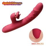  Dương Vật Giả Thụt Mạnh Có Bi Nổi Kèm Đầu Lưỡi Liếm R420 