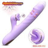  Dương Vật Giả Thụt Mạnh Có Bi Nổi Kèm Đầu Lưỡi Liếm R420 