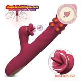  Dương Vật Giả Thụt Mạnh Có Bi Nổi Kèm Đầu Lưỡi Liếm R420 