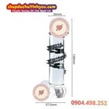  Dương vật giả thủy tinh pha lê trong suốt quấn gai mềm Unisex 