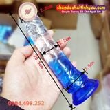  Dương vật giả TPE trong suốt màu sắc đẹp hít tường giá rẻ 