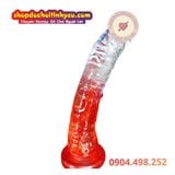  Dương vật giả TPE trong suốt màu sắc đẹp hít tường giá rẻ 