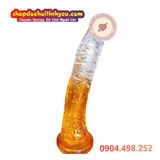  Dương vật giả TPE trong suốt màu sắc đẹp hít tường giá rẻ 