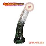  Dương vật giả TPE trong suốt màu sắc đẹp hít tường giá rẻ 
