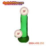  Dương vật giả trong suốt phát sáng pha lê có bìu dán tường 