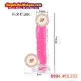  Dương vật giả trong suốt phát sáng pha lê có bìu dán tường 