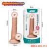 Dương vật giả YEAIN 18cm có bìu silicon mềm dẻo hít tường