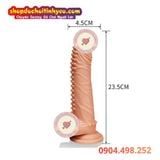  Dương vật giả YEAIN 23cm nhiều hạt siêu mềm có đế hít tường 