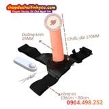  Dương Vật Giả Rỗng Ruột Rung Mạnh Kèm Điều Khiển Có Dây Đeo 