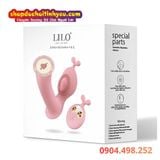  Dương vật giả tỏa nhiệt tai thỏ Lilo đeo mặc điều khiển từ xa 