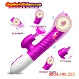  FOX máy massage âm đạo cầm tay rung thụt lưỡi liếm có nhiệt 