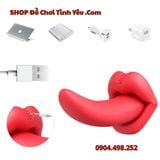  Lưỡi Rung Mềm Mại Massage Điểm G Âm Đạo Có Điều Khiển Từ Xa 