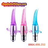  Lưỡi Rung Mini Đeo Ngón Tay Có Nhiều Hạt Gai Nổi Kích Thích 