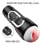  Máy Bú Mút Dương Vật Cầm Tay Có Rung Dạng Đèn Pin Tách Đôi 