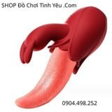  Máy Lưỡi Liếm Âm Đạo Mềm Mại Rung Massage Đá Hạt Le Cô Bé 
