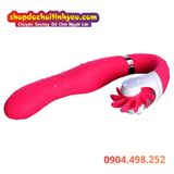  Máy Rung 12 Tần Số Kết Hợp Lưỡi Xoay Liếm Âm Vật Phụ Nữ 