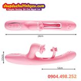  Máy Rung Đa Năng Có Nhánh Móc Âm Đạo Kèm Đầu Phụ Vỗ Hột Le 