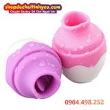  Máy Rung Liếm Kết Hợp Hút Thiết Kế Hình Quả Trứng Gà Mini 