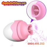  Máy Rung Liếm Kết Hợp Hút Thiết Kế Hình Quả Trứng Gà Mini 