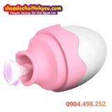  Máy Rung Liếm Kết Hợp Hút Thiết Kế Hình Quả Trứng Gà Mini 