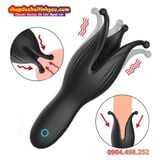  Máy Rung Quy Đầu Thiết Kế Ba Cánh Hoa Có Hạt Nổi Bên Trong 