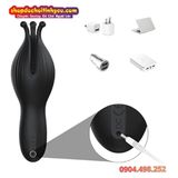  Máy Rung Quy Đầu Thiết Kế Ba Cánh Hoa Có Hạt Nổi Bên Trong 