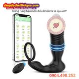  Máy rung thụt cắm hậu môn vòng khóa tinh dịch điều khiển APP 